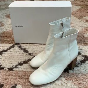 Vince White Heeled Boots
